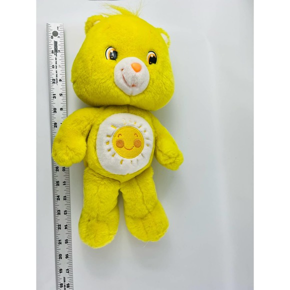 Yellow Care Bears Sun Chest Heart Feet Funshine Bear 2007 Classic Vintage - Picture 2 of 8